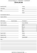 Phone Log Template form