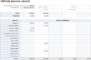 Vehicle Service Record form