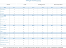 Daily Strength Training Log form