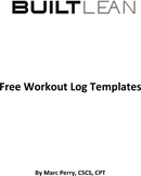 Workout Log Templates form