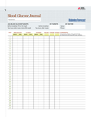 Blood Glucose Journal form