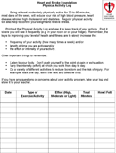 Physical Activity Log form