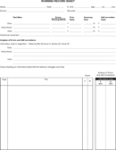 Running Record Sheet form