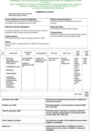 Commercial Invoice Format form