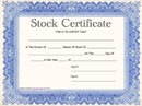 Stock Certificate Template 3 form
