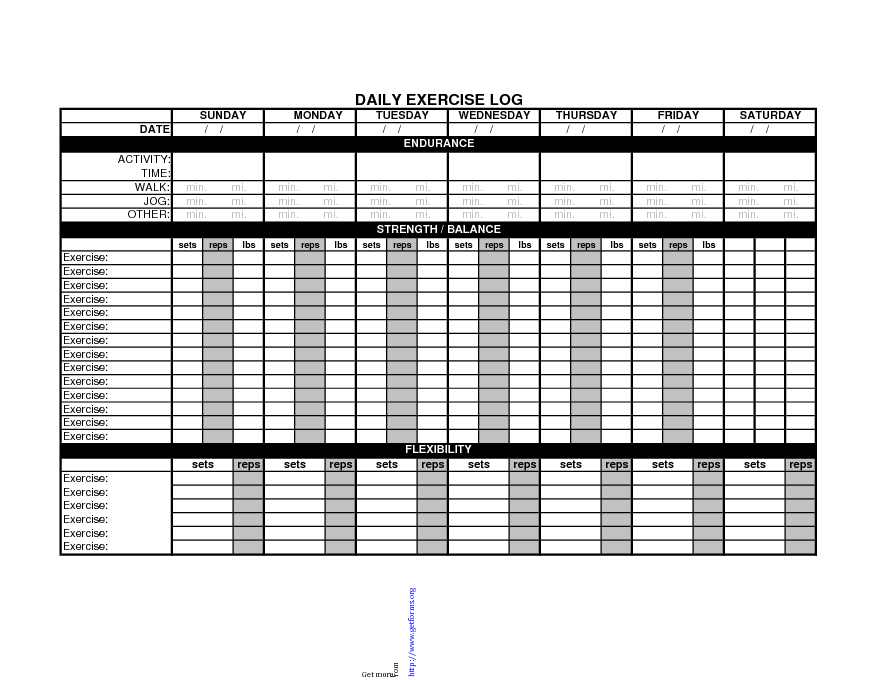 Daily Exercise Log