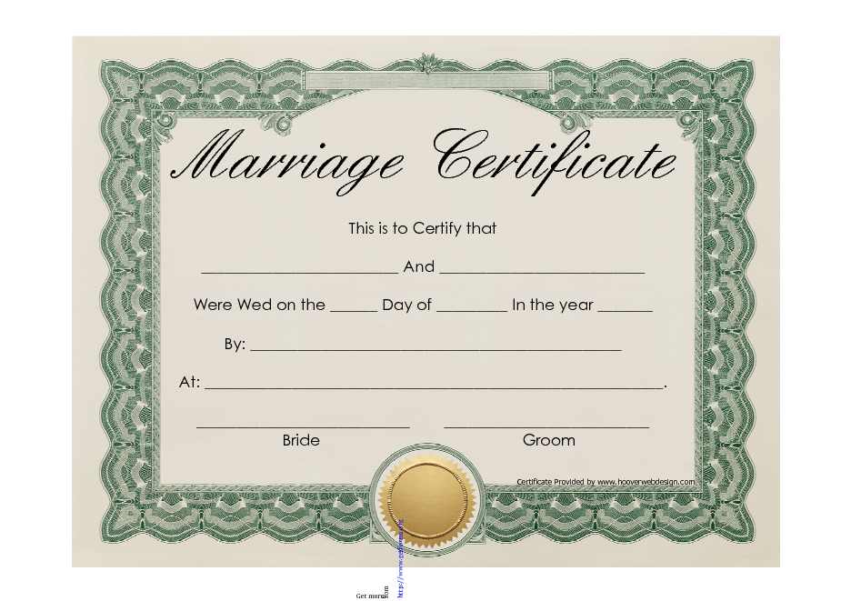 Marriage Certificate 1