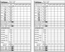 Yahtzee Score Cards form