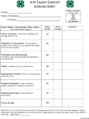 4-H Talent Contest Judging Sheet form