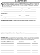 St. Charles has Talent Show 2011 Entry Form form