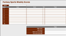 Fantasy Sports Weekly Scores form