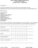 High School Cheerleader Tryout Judges Score Sheet  form