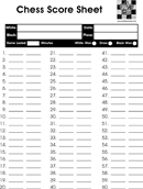 Chess Score Sheet 1 form