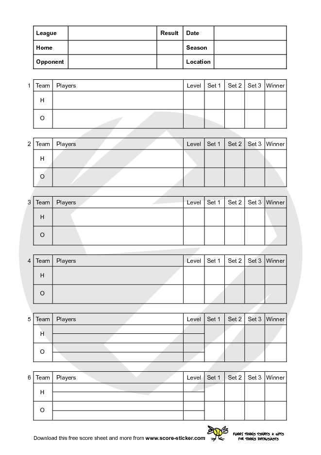 Printable Tennis Score Sheet - prntbl.concejomunicipaldechinu.gov.co