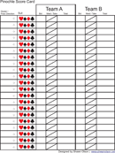 Pinochle Score Pad form