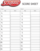 Scrabble Score Sheet 2 form