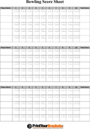 Bowling Score Sheet 1 form