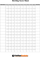 Bowling Score Sheet 2 form