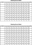Bowling Score Sheet 3 form