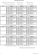 Wrestling Score Sheet 2 form