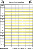 Mexican Train Score Sheet 1 form