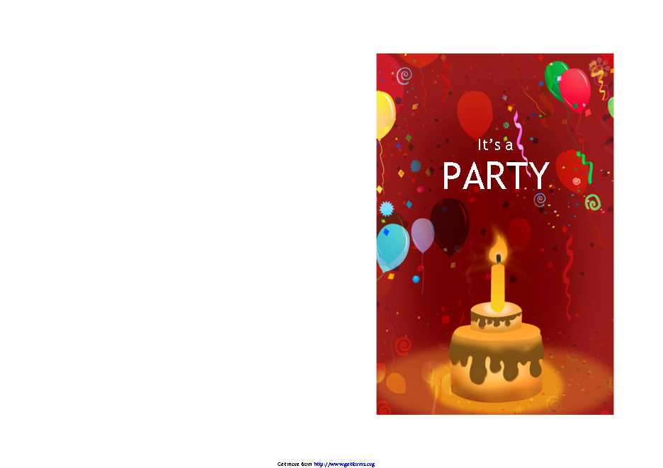 Birthday Invitation Template 1