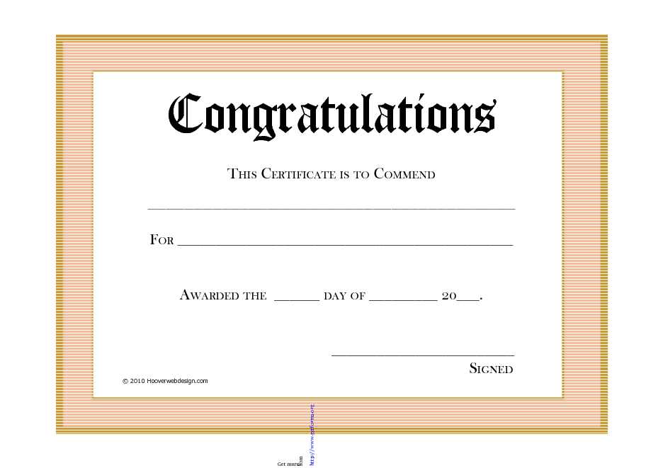 Congratulations Certificate 1