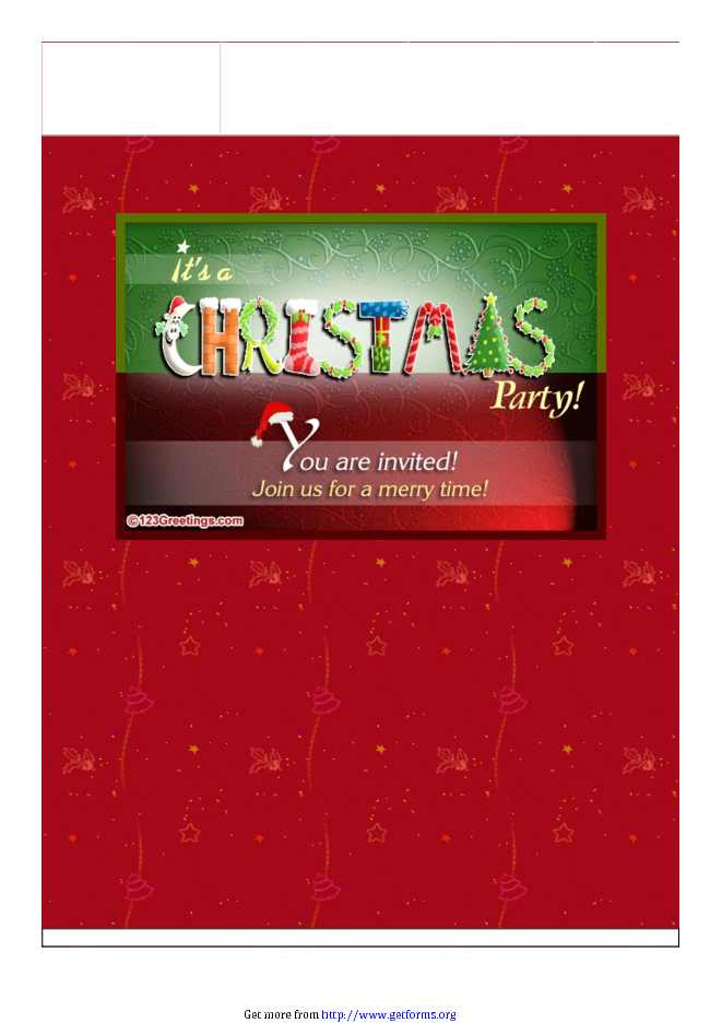 Christmas Invitation Template 1