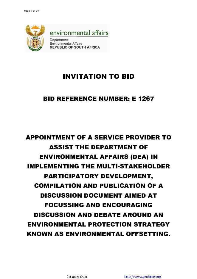 Invitation to Bid