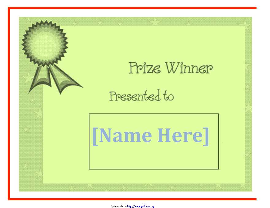 Winner Certificate Template