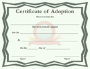 Certificate of Adoption form