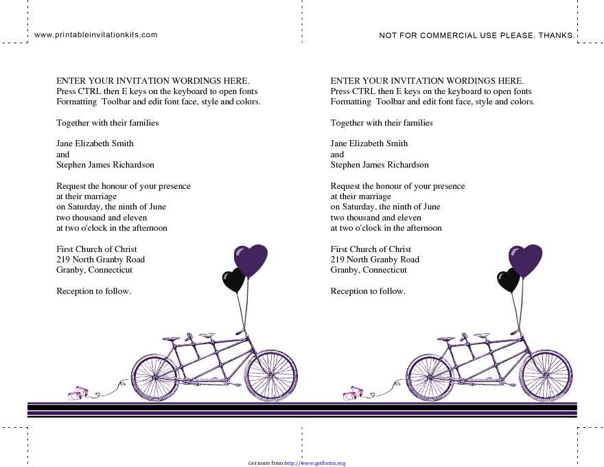 Wedding Invitation Template 1