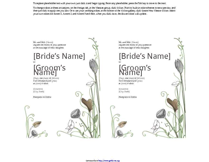 Wedding Invitation Template 2