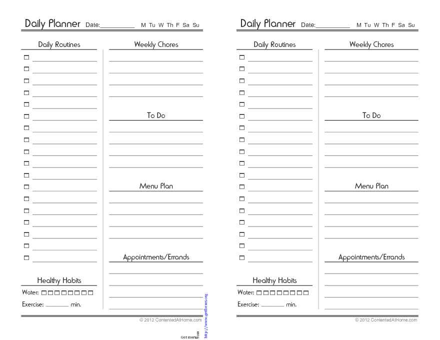 Daily Planner Template 4