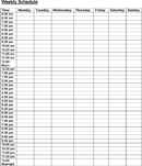 University Class Schedule Template form