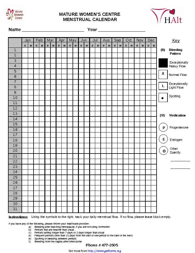 Menstrual Calendar 2