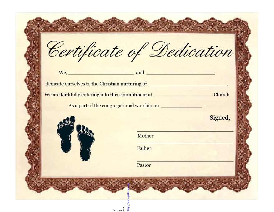 Baby Dedication Certificate 3