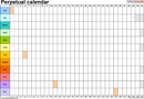 Perpetual Calendar Template 4 form