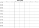 Printable Weekly Planner Template form