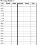 Week Planner Template form