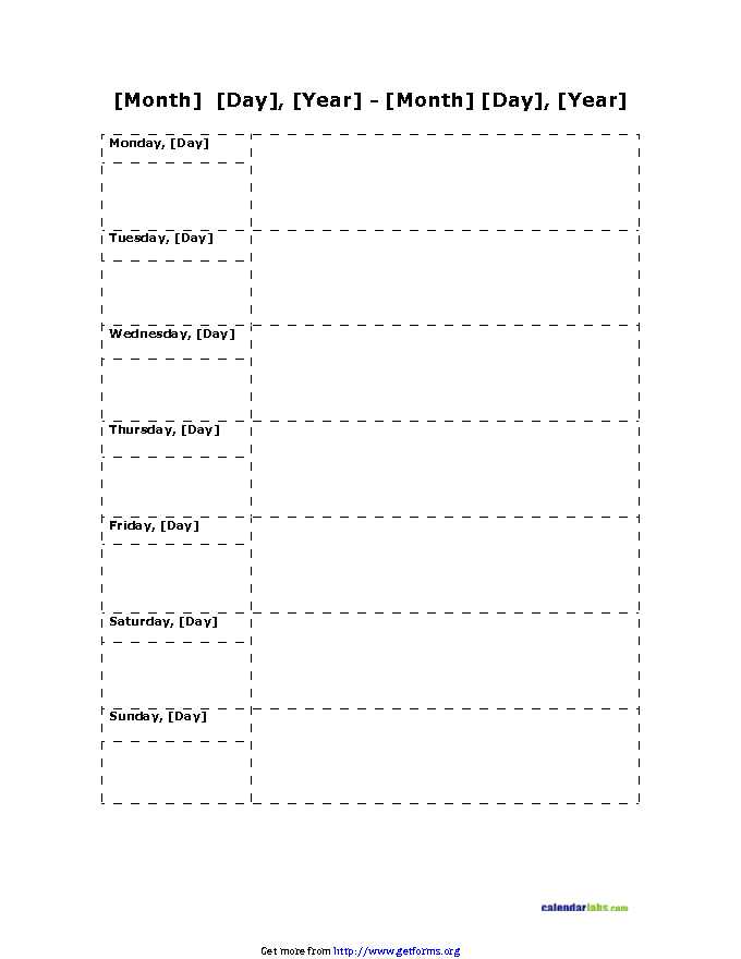 Weekly Planner Template 2