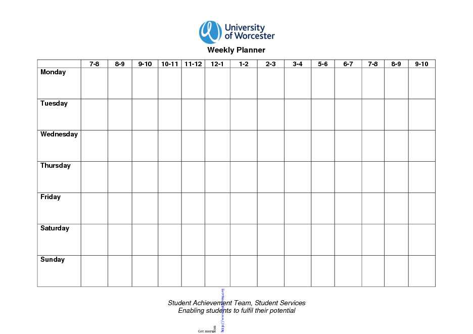 Weekly Planner Templates