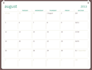 2013-2014 Academic Calendar (August) form