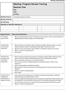 School Agenda Template form