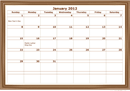 2012 Monthly Classic Design Template form