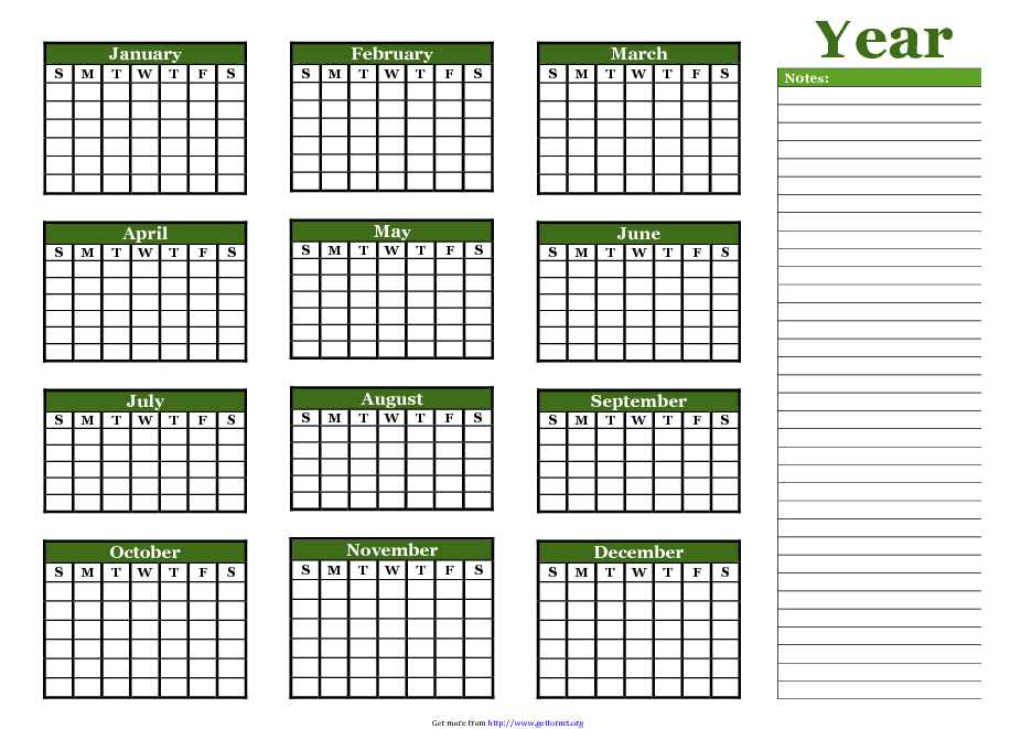 Annual Calendar / Checklist