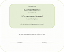 Membership Certificate 1 form