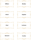 Place Card Template 1 form