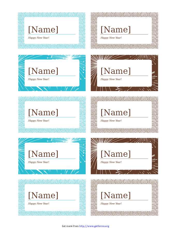 Place Card Template 3