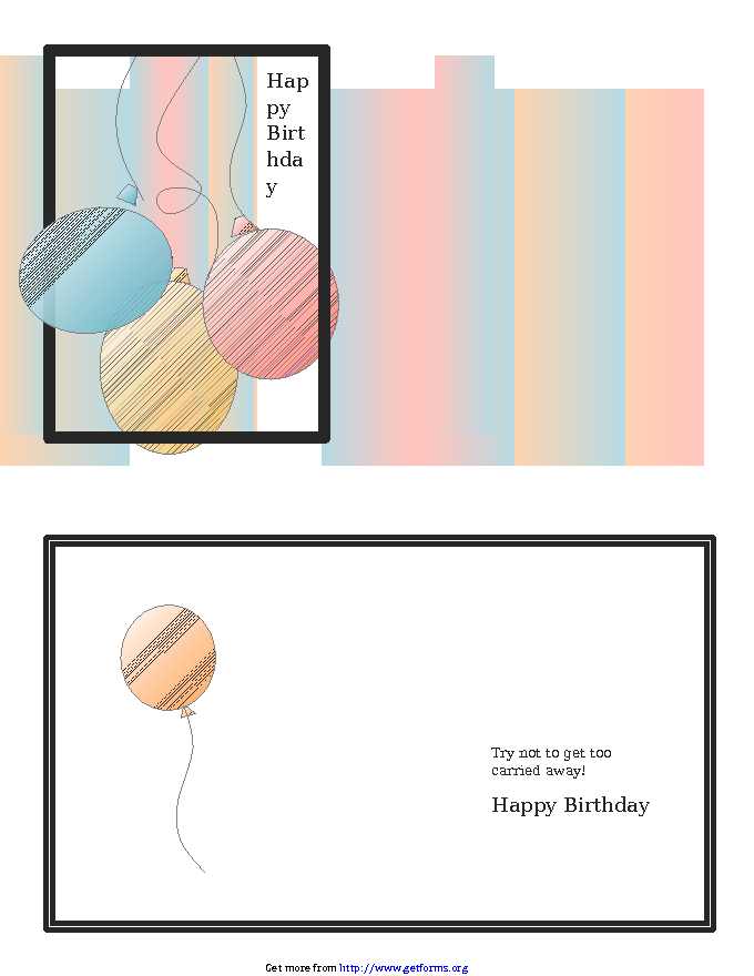 Birthday Card Template 1